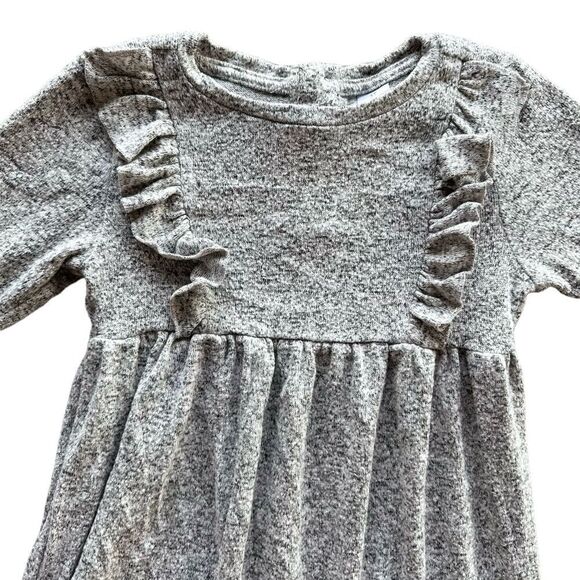 NWT George 3T Girls  2PC Outfit Long Sleeve Dress & Pink Fuzzy Vest - Picture 4 of 5